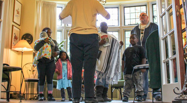 Tour guide in the Ruth Mott Estate