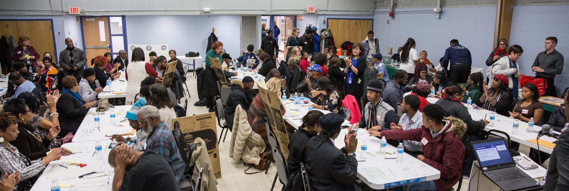 Community forum at the Flint Development Center in north Flint