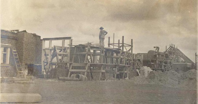 Historic photo of Applewood under construction