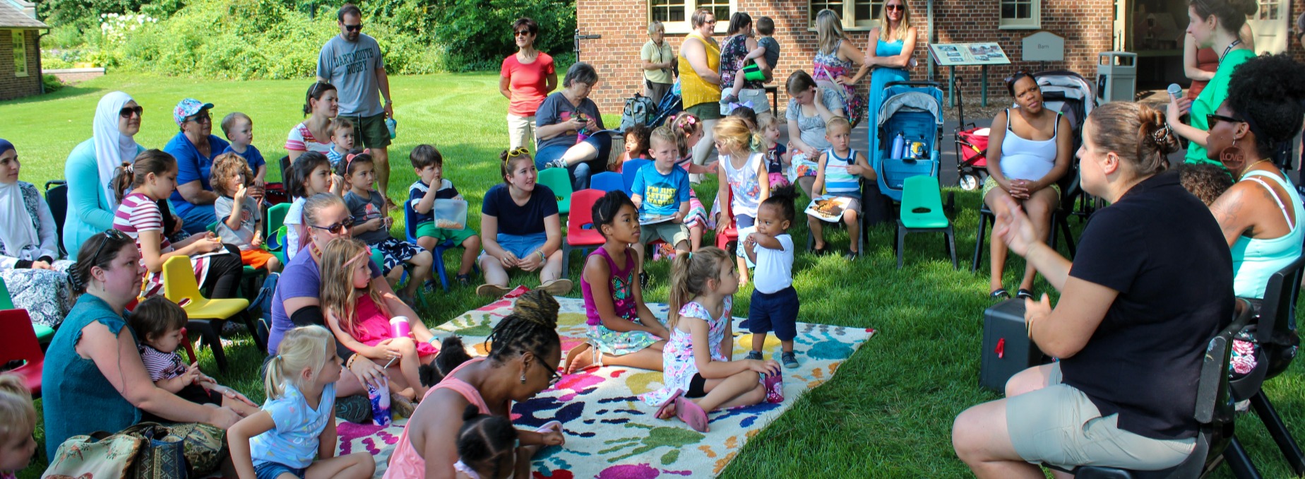 Kids enjoy a story at Applewood