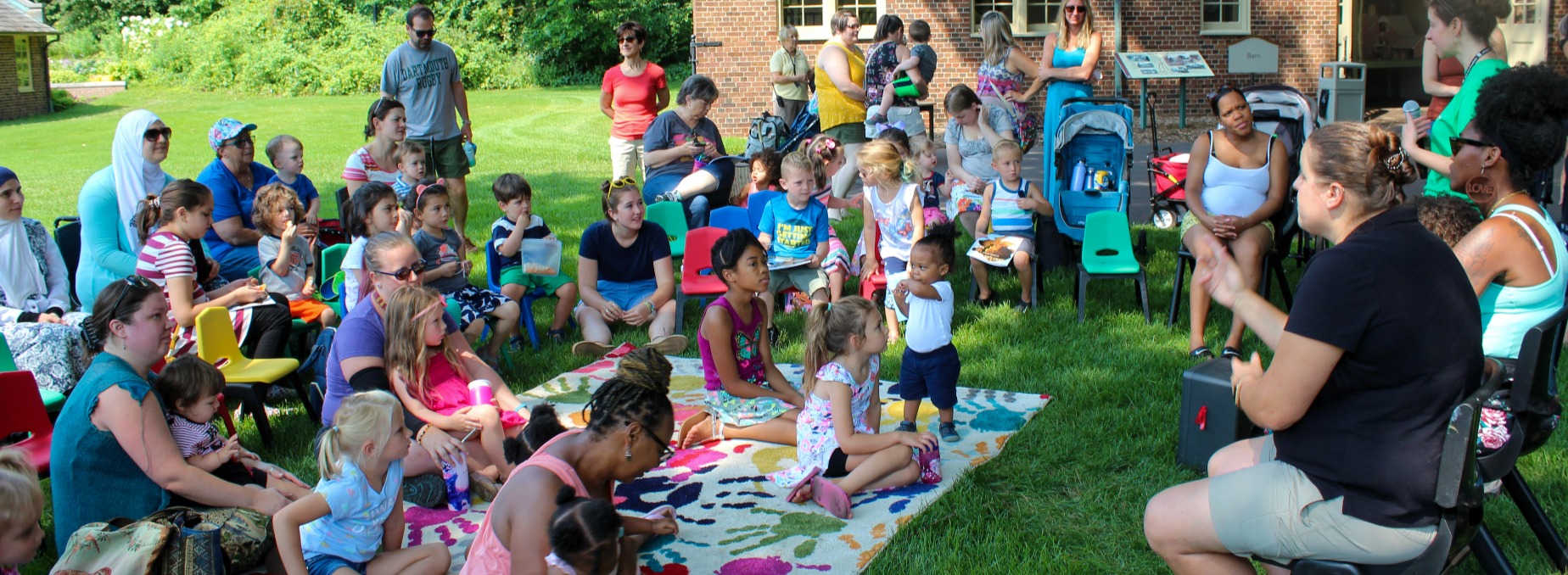 Kids enjoy a story at Applewood