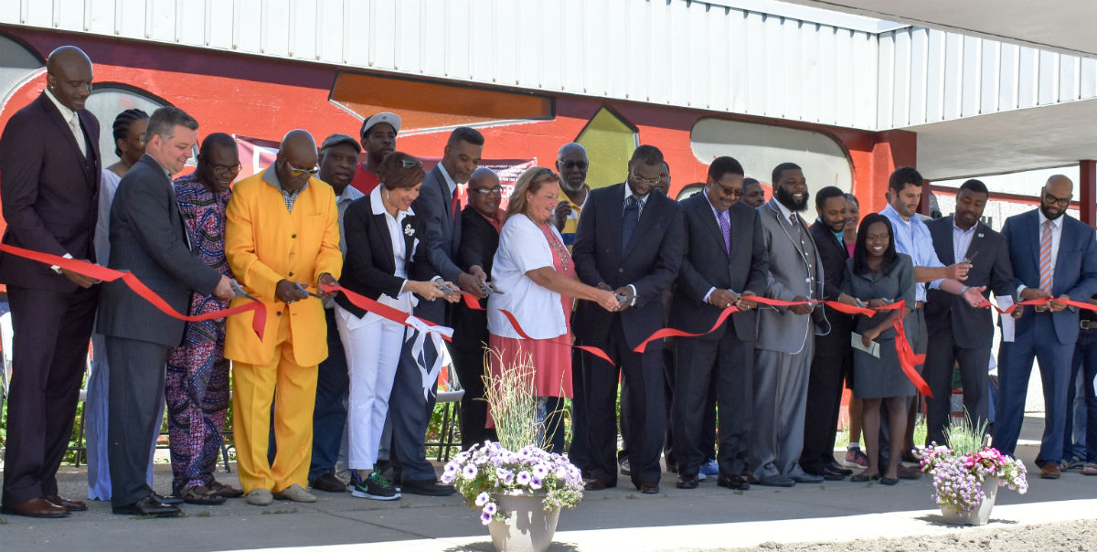 Ribbon cutting for Flint Development Center.